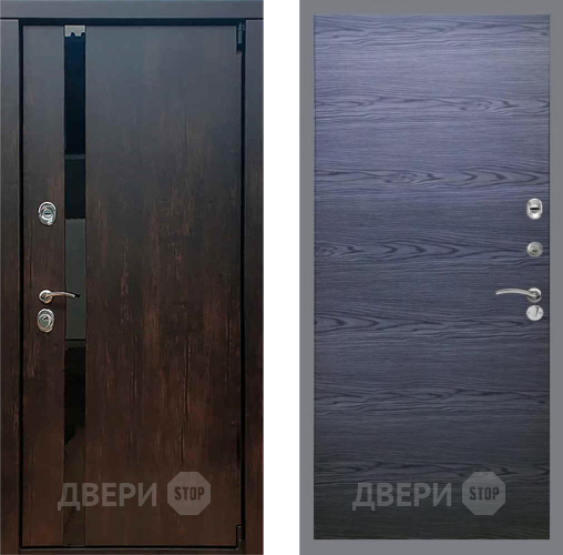 Входная металлическая Дверь Рекс (REX) 26 GL Дуб тангенальный черный в Наро-Фоминске