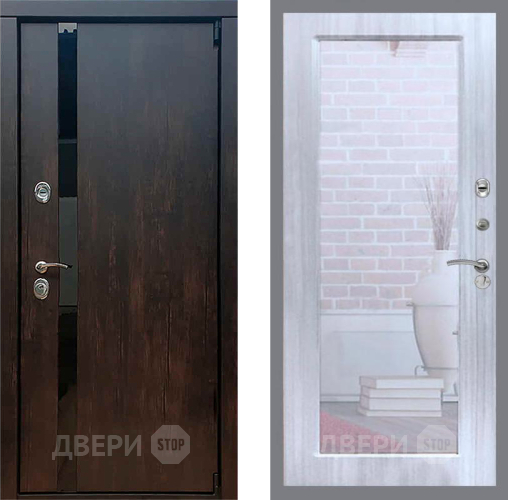 Входная металлическая Дверь Рекс (REX) 26 Зеркало Пастораль Сандал белый в Наро-Фоминске