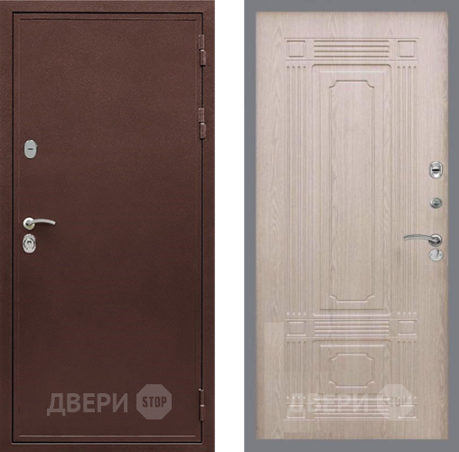 Входная металлическая Дверь Рекс (REX) 5 металл 3 мм FL-2 Беленый дуб в Наро-Фоминске