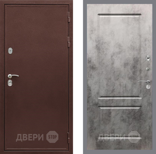 Входная металлическая Дверь Рекс (REX) 5 металл 3 мм FL-117 Бетон темный в Наро-Фоминске