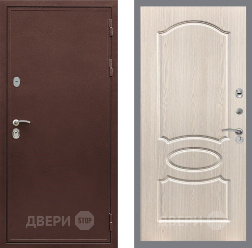 Входная металлическая Дверь Рекс (REX) 5 металл 3 мм FL-128 Беленый дуб в Наро-Фоминске