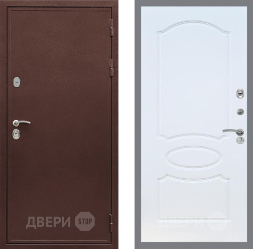 Входная металлическая Дверь Рекс (REX) 5 металл 3 мм FL-128 Белый ясень в Наро-Фоминске