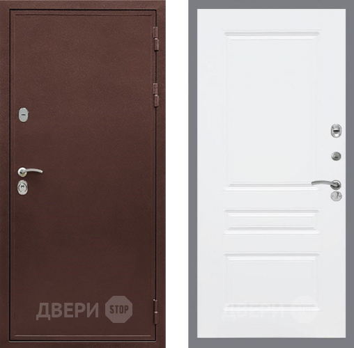 Входная металлическая Дверь Рекс (REX) 5 металл 3 мм FL-243 Силк Сноу в Наро-Фоминске