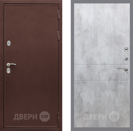 Дверь Рекс (REX) 5 металл 3 мм FL-290 Бетон светлый в Наро-Фоминске
