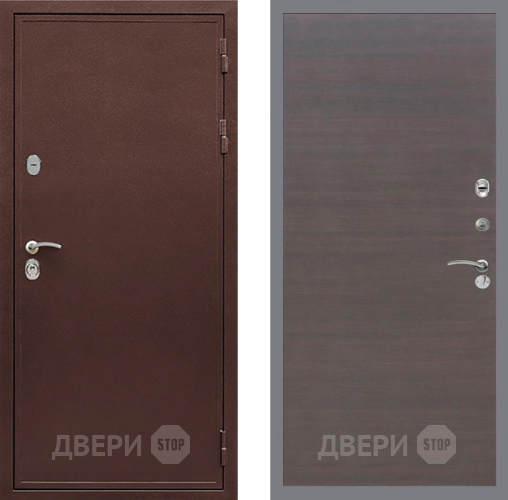Дверь Рекс (REX) 5 металл 3 мм GL венге поперечный в Наро-Фоминске