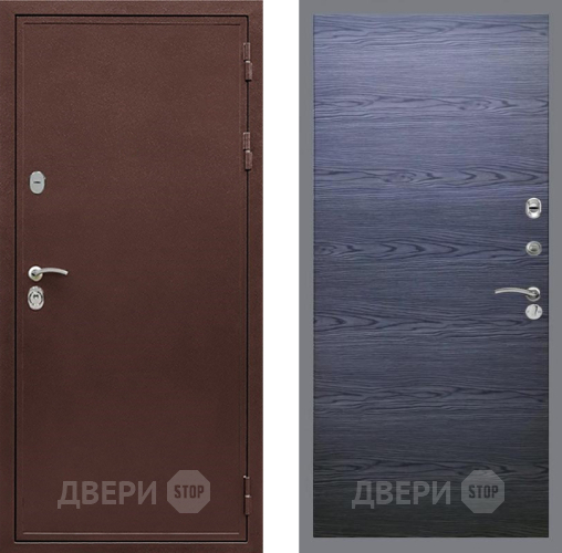 Дверь Рекс (REX) 5 металл 3 мм GL Дуб тангенальный черный в Наро-Фоминске