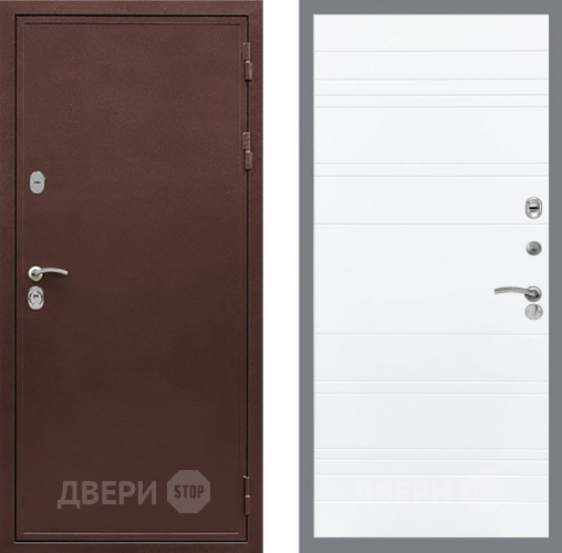 Дверь Рекс (REX) 5 металл 3 мм Line Силк Сноу в Наро-Фоминске