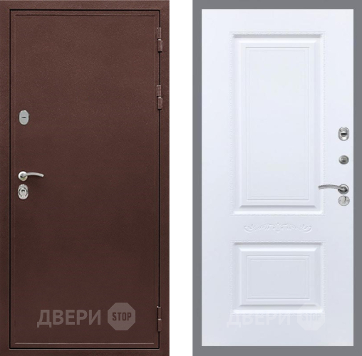 Дверь Рекс (REX) 5 металл 3 мм Смальта Силк Сноу в Наро-Фоминске