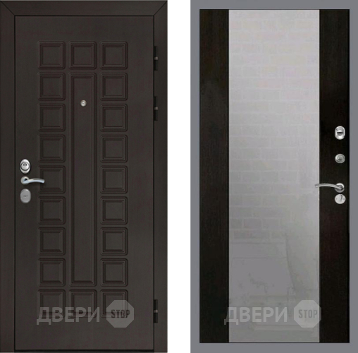 Входная металлическая Дверь Рекс (REX) Сенатор Cisa СБ-16 Зеркало Венге в Наро-Фоминске