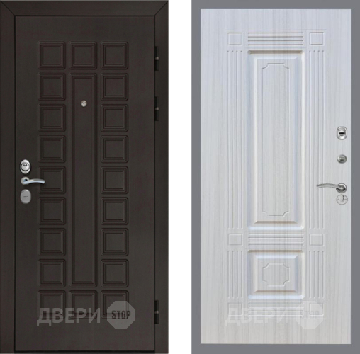 Входная металлическая Дверь Рекс (REX) Сенатор Cisa FL-2 Сандал белый в Наро-Фоминске