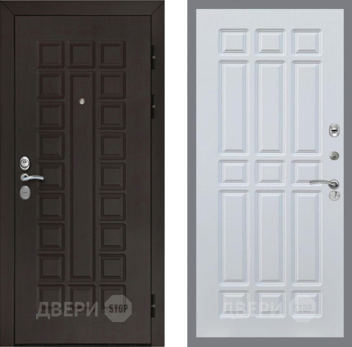Входная металлическая Дверь Рекс (REX) Сенатор Cisa FL-33 Белый ясень в Наро-Фоминске