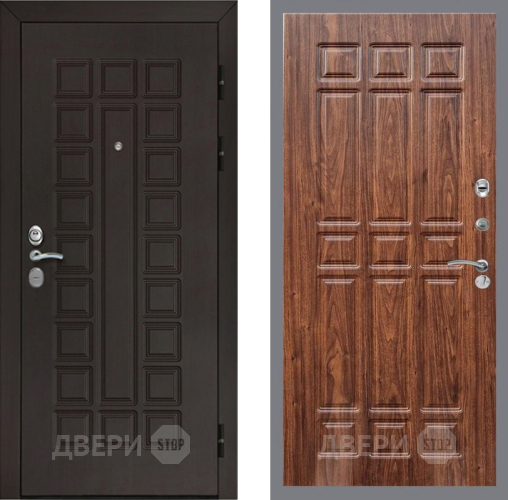 Входная металлическая Дверь Рекс (REX) Сенатор Cisa FL-33 орех тисненый в Наро-Фоминске
