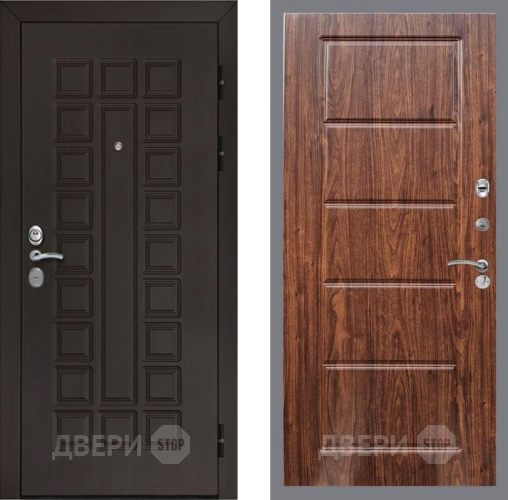 Входная металлическая Дверь Рекс (REX) Сенатор Cisa FL-39 орех тисненый в Наро-Фоминске