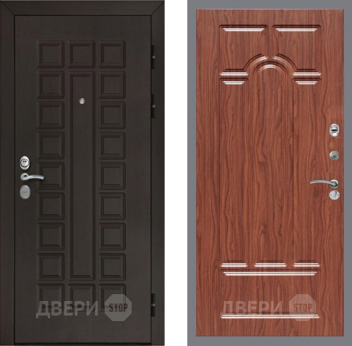 Входная металлическая Дверь Рекс (REX) Сенатор Cisa FL-58 орех тисненый в Наро-Фоминске
