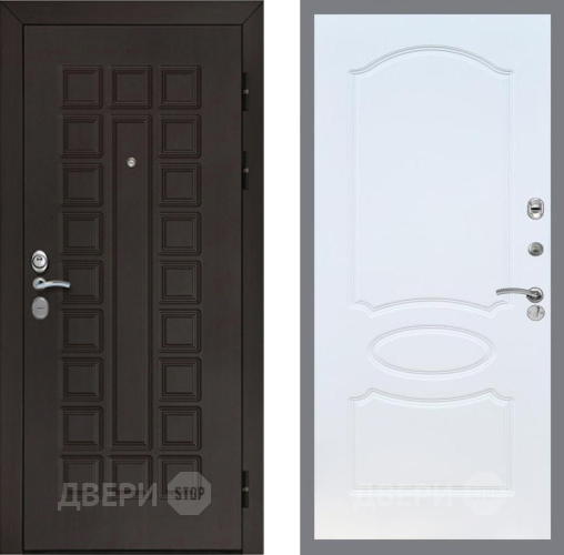 Входная металлическая Дверь Рекс (REX) Сенатор Cisa FL-128 Белый ясень в Наро-Фоминске