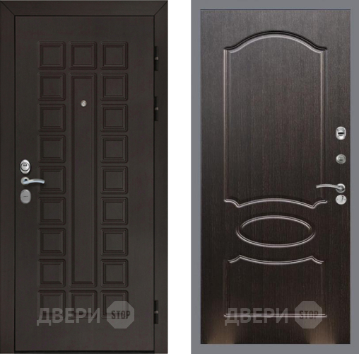 Входная металлическая Дверь Рекс (REX) Сенатор Cisa FL-128 Венге светлый в Наро-Фоминске
