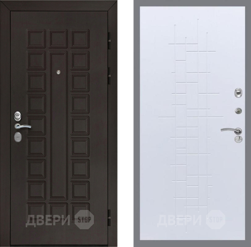 Входная металлическая Дверь Рекс (REX) Сенатор Cisa FL-289 Белый ясень в Наро-Фоминске