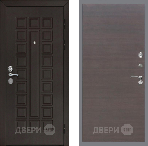 Входная металлическая Дверь Рекс (REX) Сенатор Cisa GL венге поперечный в Наро-Фоминске