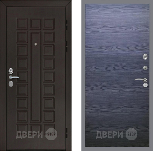 Входная металлическая Дверь Рекс (REX) Сенатор Cisa GL Дуб тангенальный черный в Наро-Фоминске
