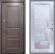 Входная металлическая Дверь Рекс (REX) Пренмиум-S Зеркало Пастораль Сандал белый в Наро-Фоминске