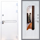 Входная металлическая Дверь Стоп Лайн Вайт ЗкркалоФЛ-147 Ясень белый в Наро-Фоминске