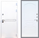 Входная металлическая Дверь Стоп Лайн Вайт ФЛ-128 Белый ясень в Наро-Фоминске