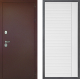 Дверь Дверной континент Рубикон Медь Дизайн ФЛ-757 Белое Стекло Софт милк