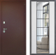 Входная металлическая Дверь Дверной континент Рубикон Медь Дизайн ФЛЗ-2 Зеркало Белый софт в Наро-Фоминске