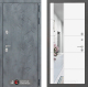Входная металлическая Дверь Лабиринт (LABIRINT) Бетон Зеркало 19 Белый софт в Наро-Фоминске