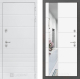Входная металлическая Дверь Лабиринт (LABIRINT) Трендо Зеркало 19 Белый софт в Наро-Фоминске