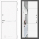 Входная металлическая Дверь Лабиринт (LABIRINT) Лайн White Зеркало 19 Белый софт в Наро-Фоминске