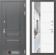 Входная металлическая Дверь Лабиринт (LABIRINT) Платинум Зеркало 19 Белый софт в Наро-Фоминске
