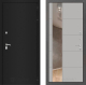 Входная металлическая Дверь Лабиринт (LABIRINT) Classic шагрень черная Зеркало 19 Грей софт в Наро-Фоминске