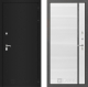Дверь Лабиринт (LABIRINT) Classic шагрень черная 22 Белый софт