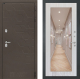 Входная металлическая Дверь Лабиринт (LABIRINT) Смоки Зеркало 18 Сандал белый в Наро-Фоминске