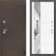 Входная металлическая Дверь Лабиринт (LABIRINT) Смоки Зеркало 19 Белый софт в Наро-Фоминске