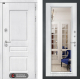 Входная металлическая Дверь Лабиринт (LABIRINT) Versal Зеркало Фацет с багетом Белый софт в Наро-Фоминске