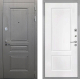 Входная металлическая Дверь Интекрон (INTECRON) Брайтон Графит КВ-2 Белый матовый в Наро-Фоминске