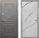 Входная металлическая Дверь Интекрон (INTECRON) Брайтон Графит Гладкая Мрамор натуральный арктик в Наро-Фоминске