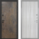 Входная металлическая Дверь Интекрон (INTECRON) Профит Black Гранж В-07 с молдингом Сандал белый в Наро-Фоминске