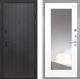 Входная металлическая Дверь Интекрон (INTECRON) Профит Black ФЛ-295 ФЛЗ-120-М Зеркало Белый матовый в Наро-Фоминске