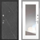 Дверь Интекрон (INTECRON) Гектор Гранит Лава Оникс ФЛЗ-120-М Зеркало Белый матовый в Наро-Фоминске