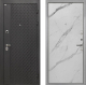 Входная металлическая Дверь Интекрон (INTECRON) Олимпия Black 4К Гладкая Мрамор натуральный арктик в Наро-Фоминске