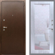 Входная металлическая Дверь Рекс (REX) 1А Медный Антик Зеркало Пастораль Сандал белый в Наро-Фоминске