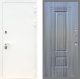 Входная металлическая Дверь Рекс (REX) 5 Белая Шагрень FL-2 Сандал грей в Наро-Фоминске