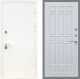 Входная металлическая Дверь Рекс (REX) 5 Белая Шагрень FL-33 Белый ясень в Наро-Фоминске