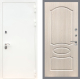 Входная металлическая Дверь Рекс (REX) 5 Белая Шагрень FL-128 Беленый дуб в Наро-Фоминске