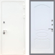 Входная металлическая Дверь Рекс (REX) 5 Белая Шагрень FL-128 Белый ясень в Наро-Фоминске