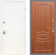 Входная металлическая Дверь Рекс (REX) 5 Белая Шагрень FL-128 Морёная берёза в Наро-Фоминске