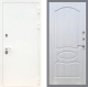 Входная металлическая Дверь Рекс (REX) 5 Белая Шагрень FL-128 Лиственница беж в Наро-Фоминске